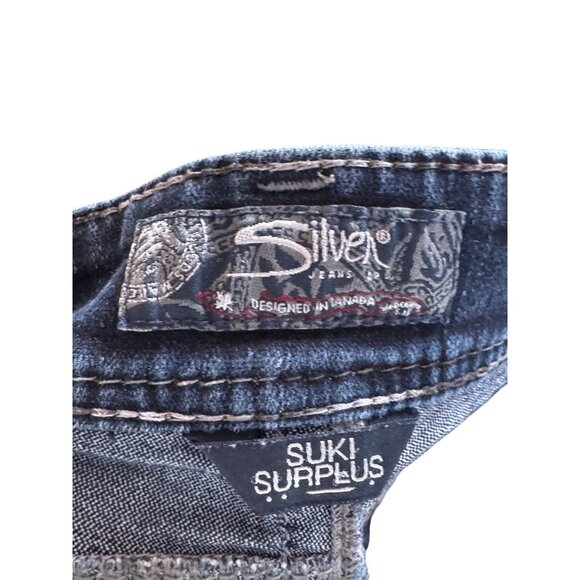 Silver Jeans Co. Suki Surplus Bootcut Womens Blue Denim Jeans W29 L32 Distressed - Picture 4 of 5
